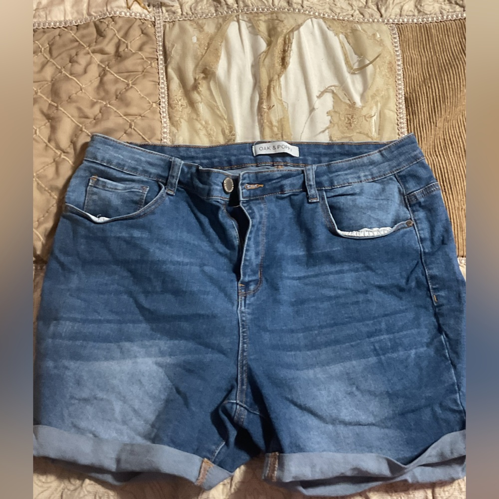 Dark washed shorts